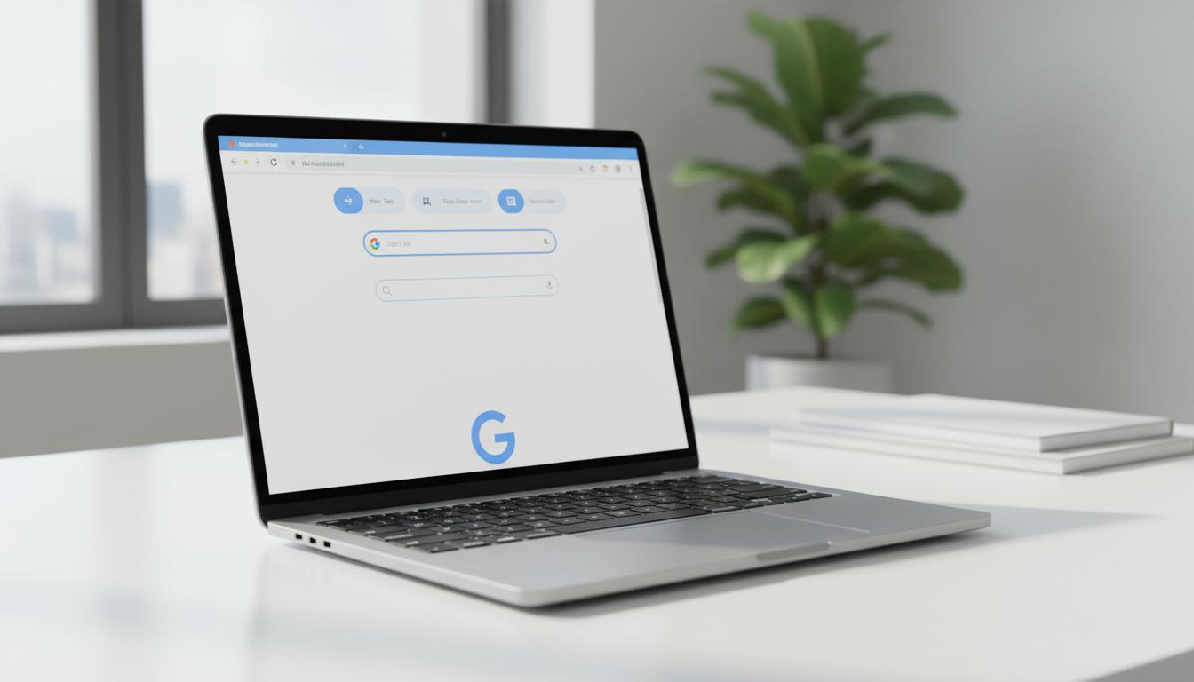 Chrome浏览器在笔记本电脑上的界面展示